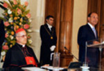 Incontro con Cardinale Bertone su Enciclica 'Caritas in veritate'