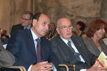 il Presidente Renato Schifani insieme al Presidente della Repubblica Giorgio Napolitano.
