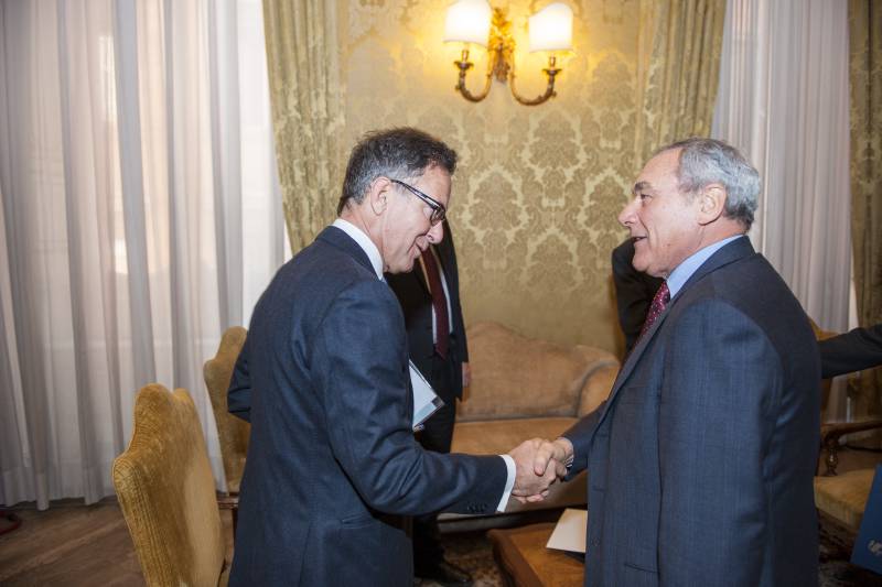 Il presidente Grasso riceve il Professor Magri, presidente dell'ISPI