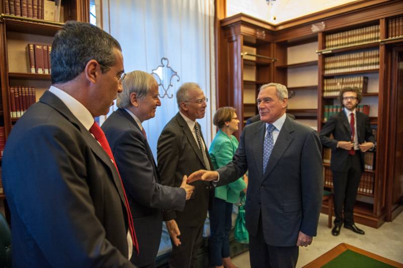Il Presidente Grasso incontra i membri della Commissione guidata dal Presidente Roberto Alesse