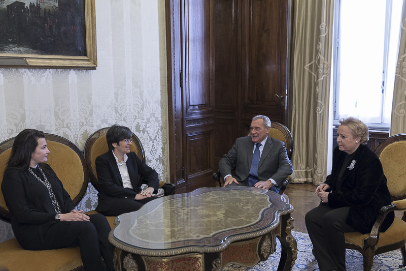 Il Presidente Grasso incontra la Senatrice Silvana Amati, la Senatrice Cecilia Guerra e Maria Andaloro, ideatrice di 