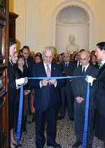 Il Presidente Pera inaugura la nuova Sala della Geopolitica. Alla sua sinistra il Segretario Generale, Antonio Malaschini