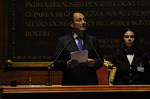 Il presidente Schifani durante la seduta
