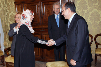 Il Presidente Schifani incontra Tawakkol Karman, Premio Nobel per la Pace 2011