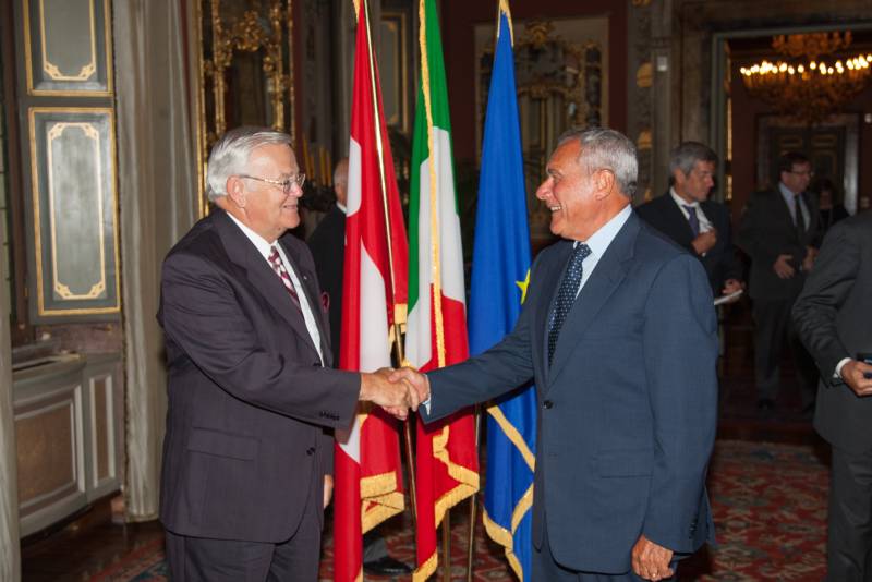 Il Presidente Grasso incontra il Presidente del Senato del Canada, Noël A. Kinsella