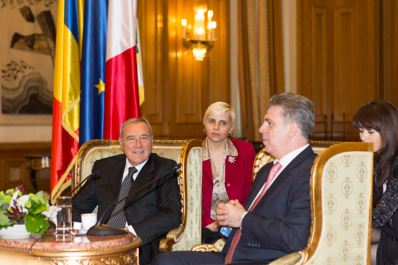 Il Presidente Grasso incontra il Presidente della Camera dei deputati della Romania, Valeriu Zgonea.