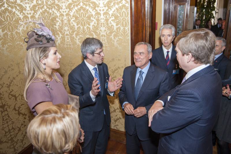 I saluti al termine dell'incontro tra il presidente Grasso ed i reali d'Olanda