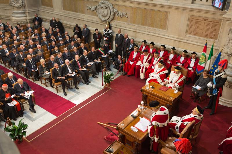 Assemblea generale della Corte Suprema di Cassazione per l'inaugurazione dell'anno giudiziario.