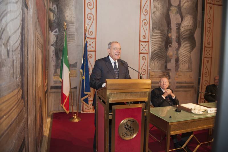 Il presidente Grasso durante il discorso rivolto ai partecipanti al XXV corso ISLE
