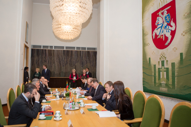 Il Presidente Grasso incontra il Primo Ministro della Lituania, Algirdas Butkevičius.