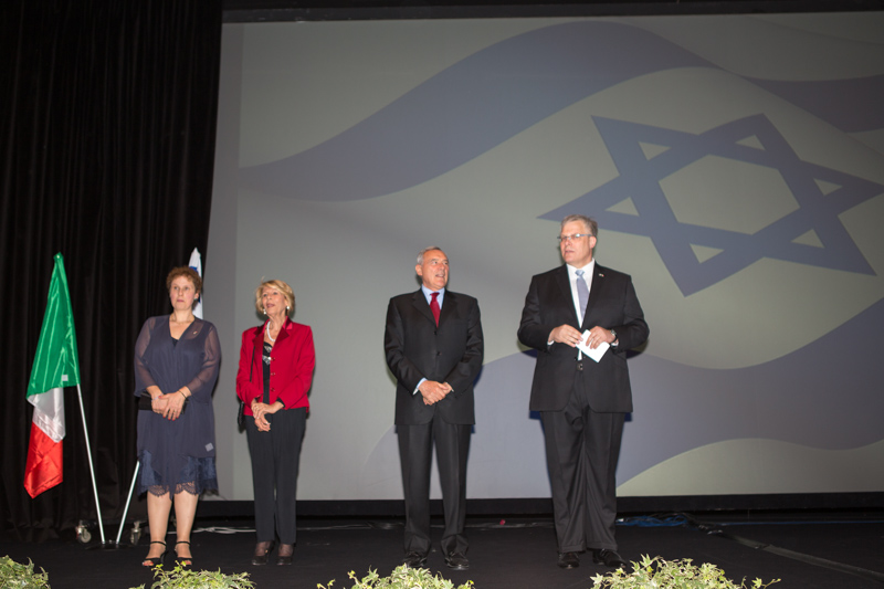 Il Presidente Grasso, la signora Maria Fedele Grasso con l'Ambasciatore di Israele in Italia, Naor Gilon e consorte