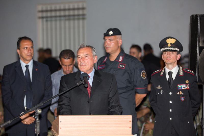 Cerimonia celebrativa della conclusione del Primo Corso di Formazione per le NSF, organizzata dal contingente della Missione dei Carabinieri MIADIT in Palestina.