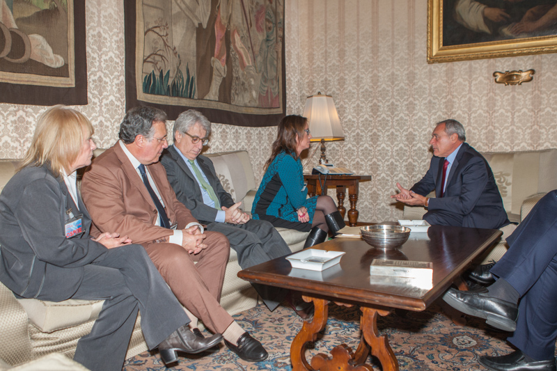 Il Presidente Grasso incontra i familiari di Stefano Cucchi e il senatore Luigi Manconi.