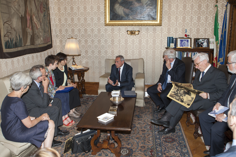 Il Presidente Grasso incontra i familiari di Andrea Rocchelli, fotoreporter di Pavia, ucciso a Sloviansk, in Ucraina.