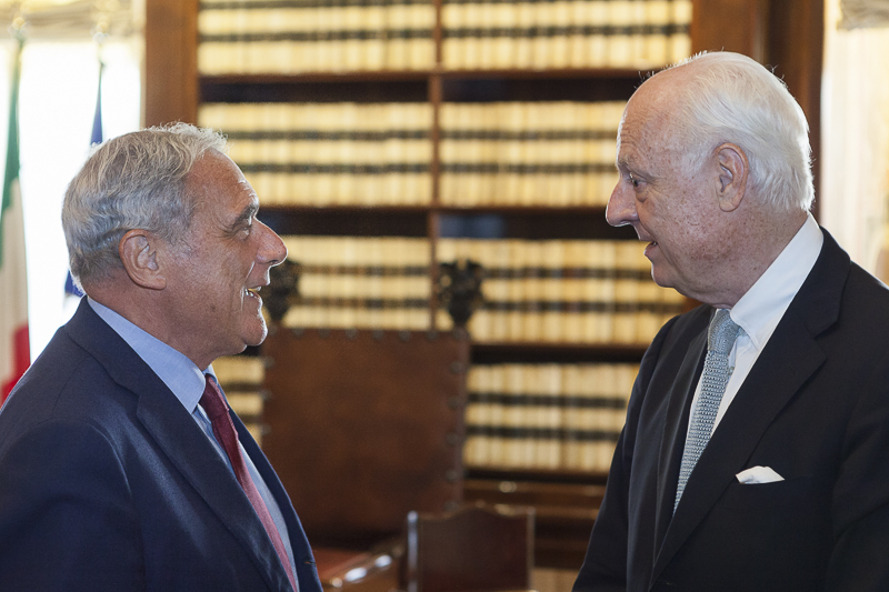 Il Presidente Grasso incontra Staffan De Mistura, Inviato speciale del Segretario generale delle Nazioni Unite per la Siria.