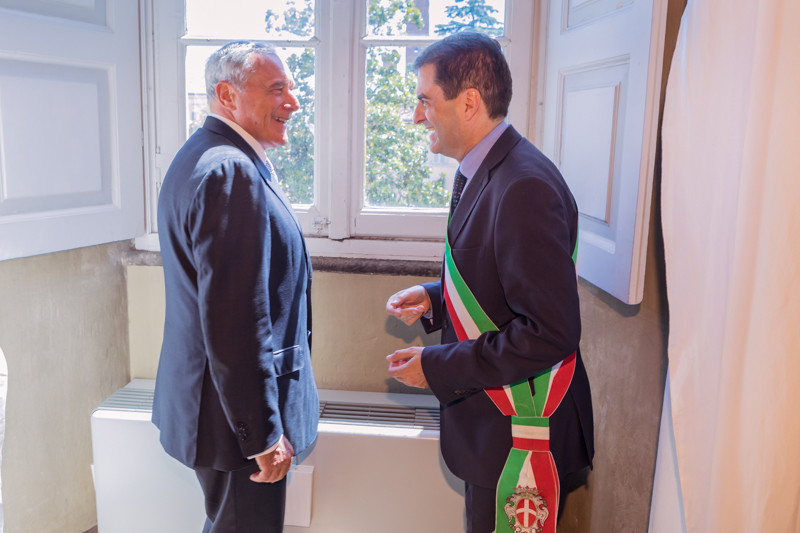 Il Presidente Grasso in visita al Sindaco Massimo Depaoli