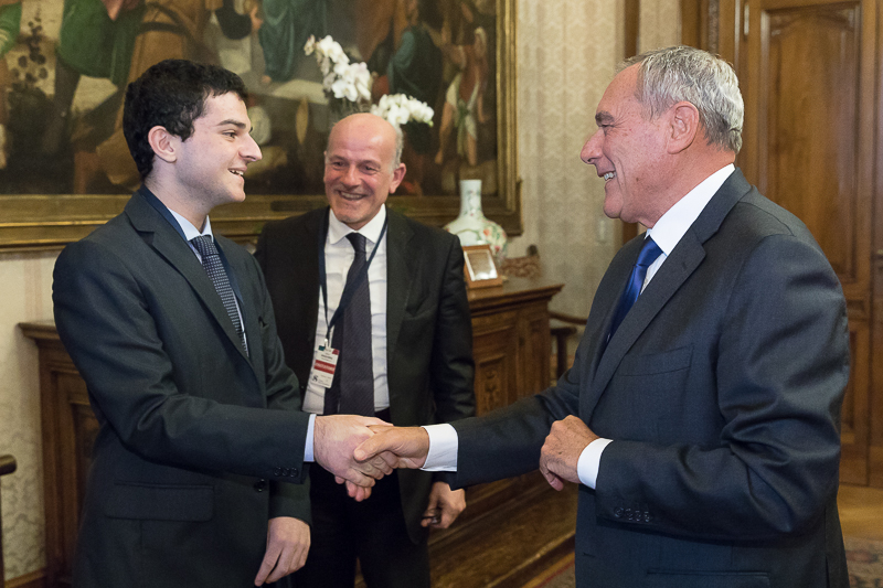 Il Presidente Grasso incontra Matteo D'Abrosca