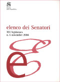 Elenco dei senatori XIV legislatura n. 6 novembre 2004