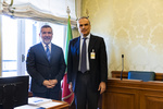 Il presidente della Commissione Sen. Francesco ZAFFINI con Giuseppe Maria Milanese, presidente della Confcooperative sanità