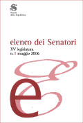 Elenco dei Senatori XV legislatura n. 1 maggio 2006